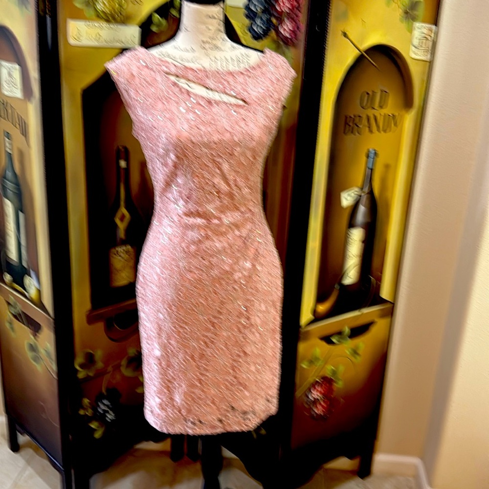 Beautiful pink fancy dress great for evening, prom, wedding or any occasions
